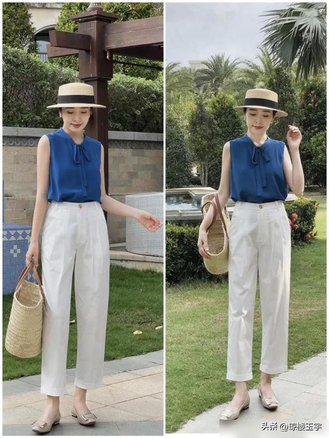 开云官方40岁+的女人夏日倡议“小白裤”如许搭配减龄显瘦气质佳(图7)